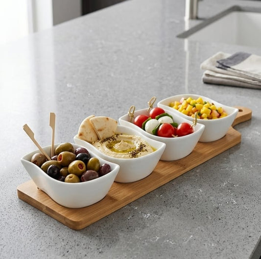 Serving Platter with 4 Bowls