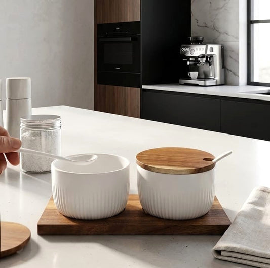 Sugar Pot Set with Platter