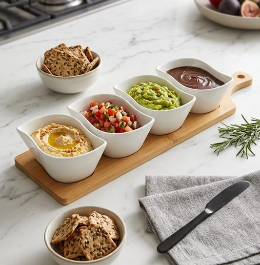 Serving Platter with 4 Bowls