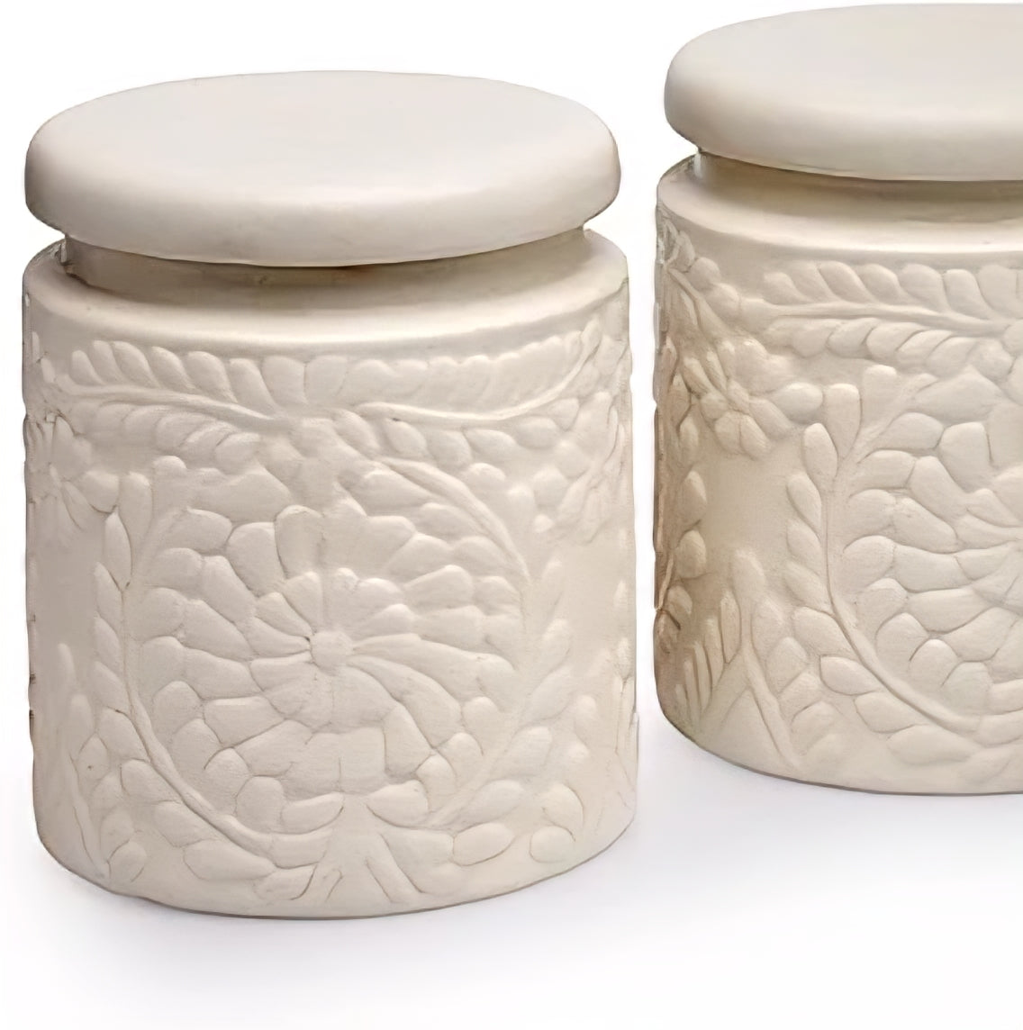 Ceramic Jar - Beige
