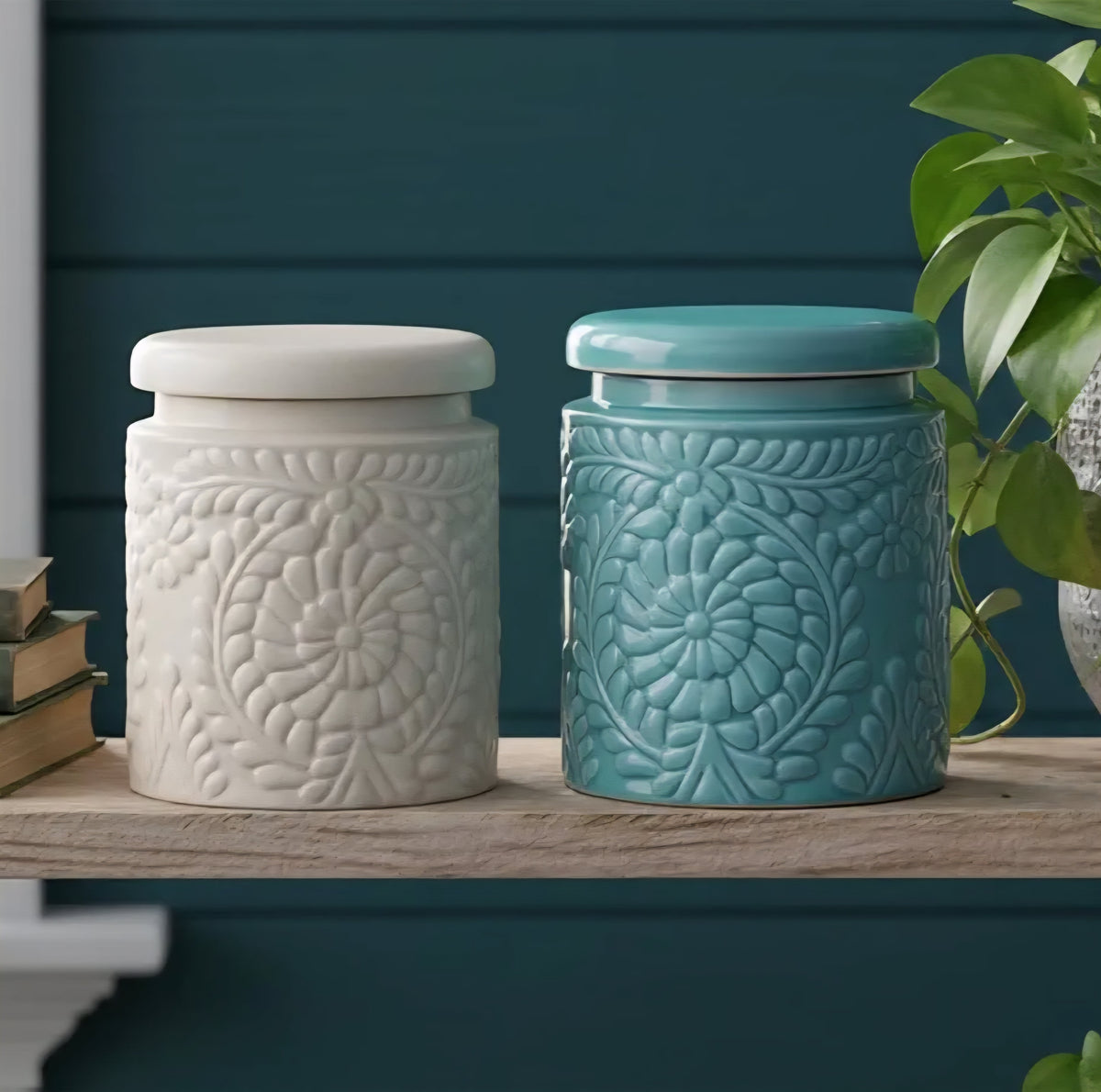 Ceramic Jar - Beige