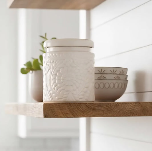 Ceramic Jar - Beige
